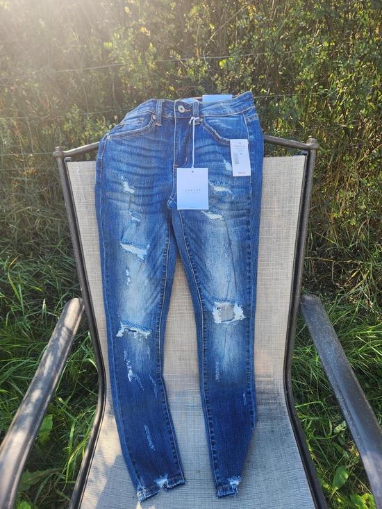 KanCan Denim - KanCan Distressed Dark Blue Skinny Jeans